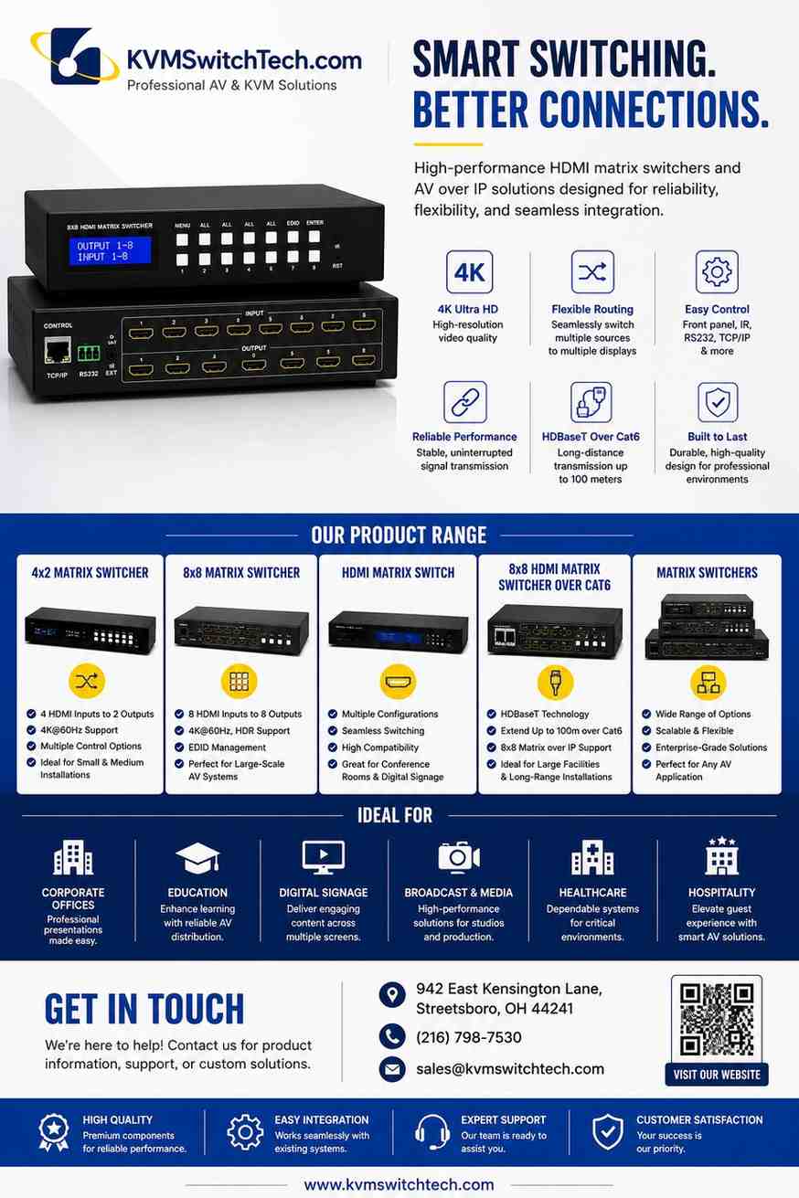 HDBaseT Matrix Solutions for Long-Range HDMI Projects