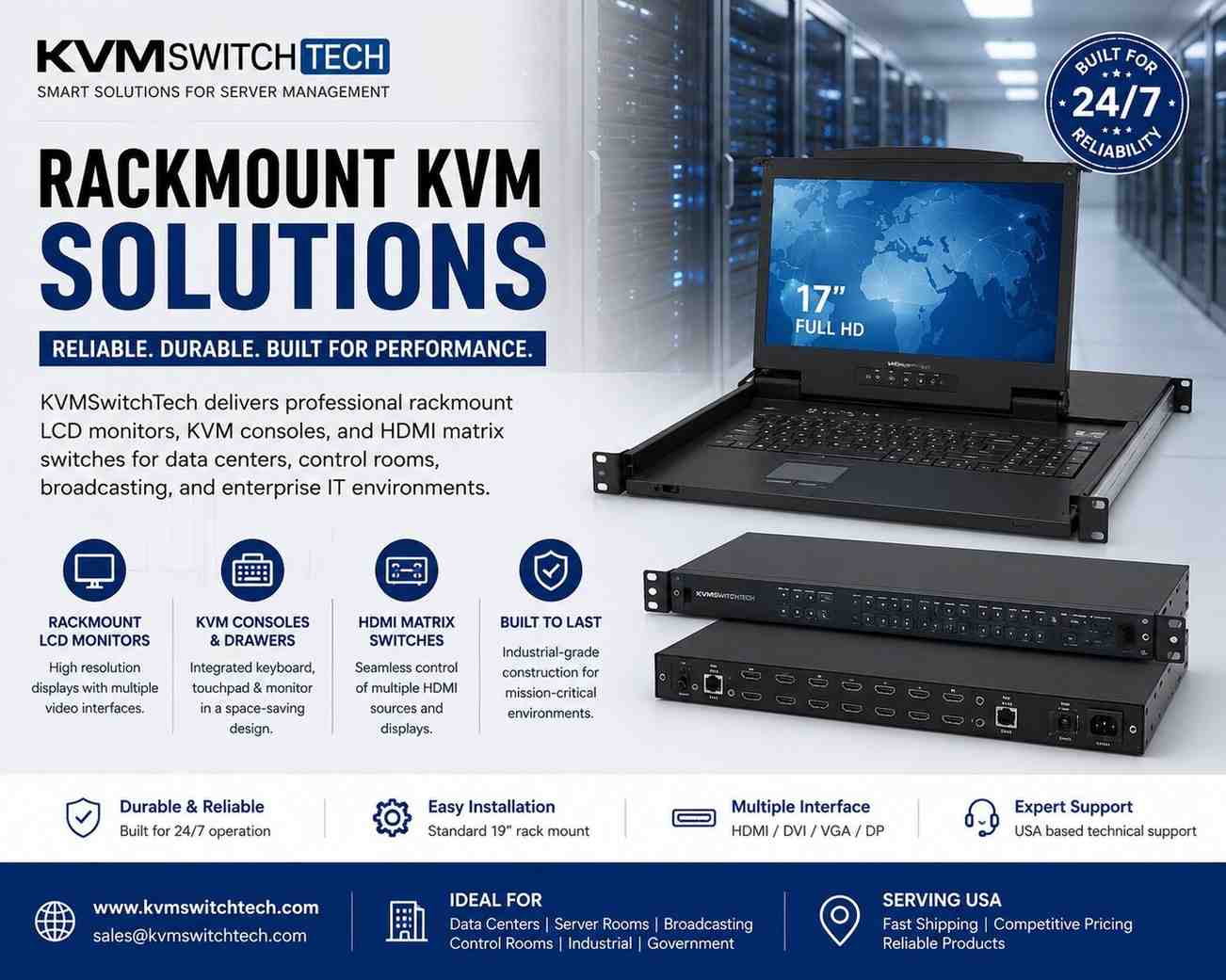4K Rackmount LCD Monitor for Professional Applications