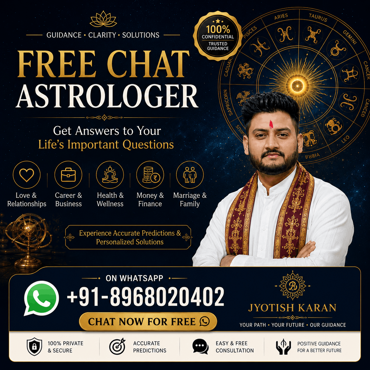 Free Chat Astrologer on WhatsApp – Get Instant Answers to Life's Biggest Questions