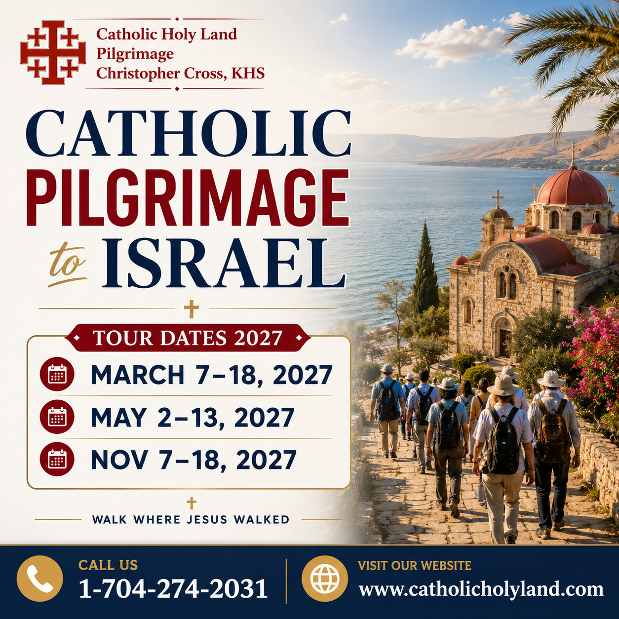 Catholic Pilgrimage Tours 2027 – Explore Jerusalem and the Holy Land