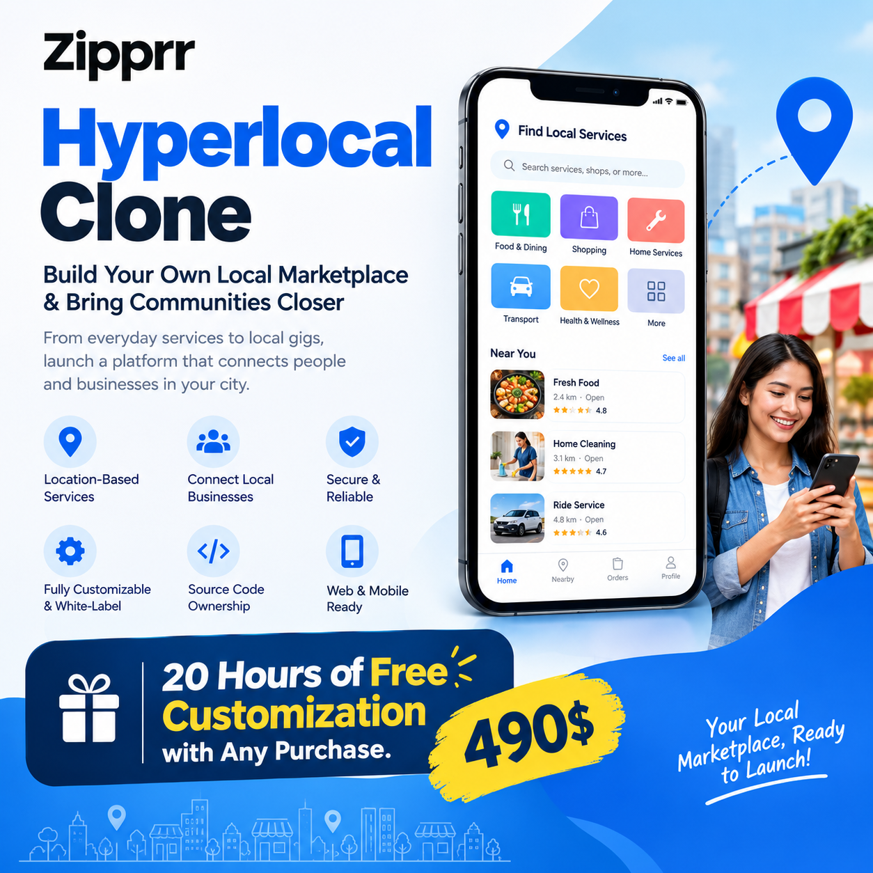How Can Zipprr's $490 Hyperlocal Clone Earn Commission Revenue?