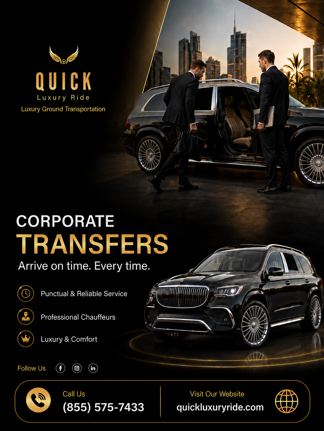 Premium Connecticut Limo Service- 18555Qlride