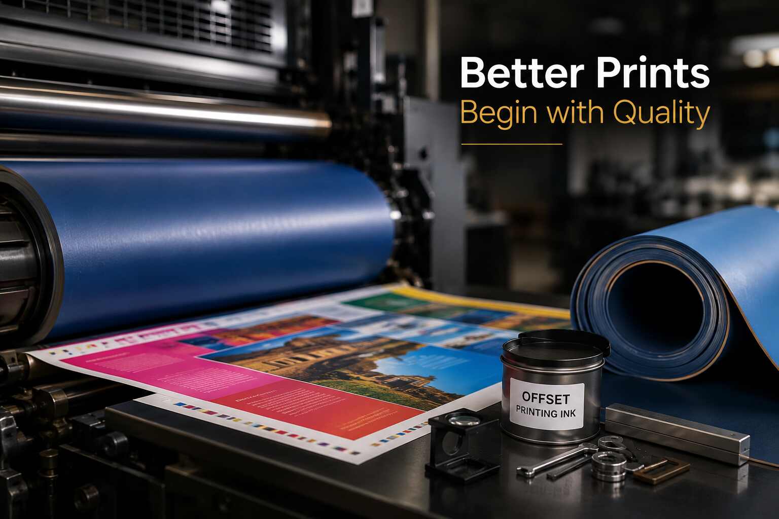 High-Quality Printing Rollers for Commercial Printing Presses