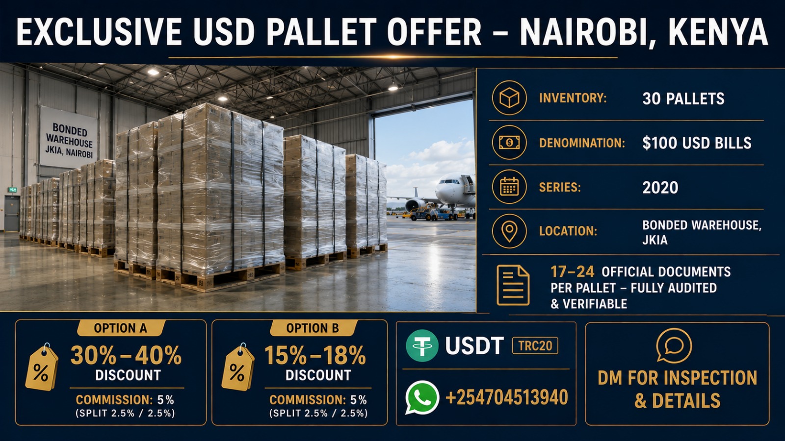 **EXCLUSIVE USD PALLET OPPORTUNITY — NAIROBI, KENYA**