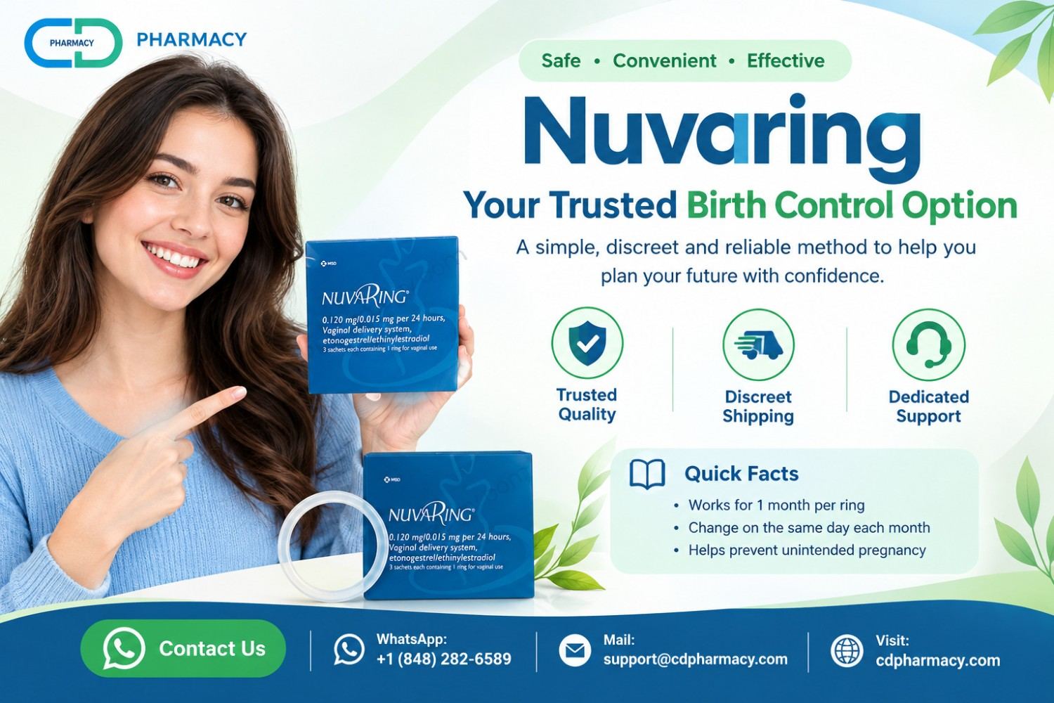 Get NuvaRing for Birth Control Needs