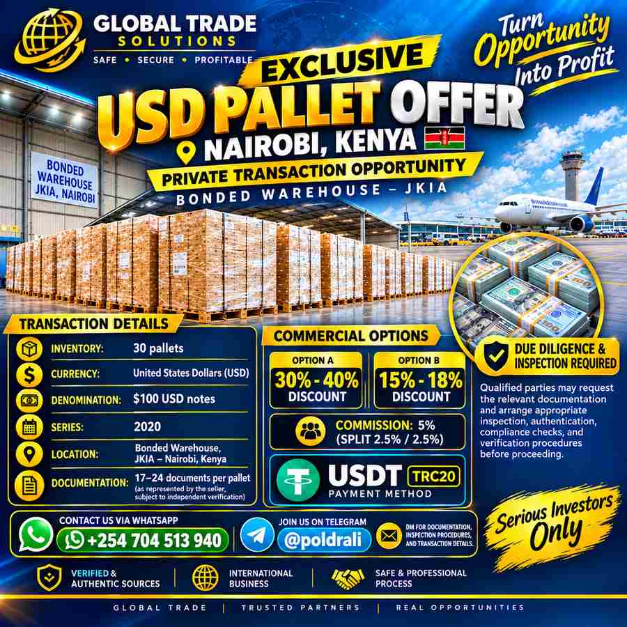 EXCLUSIVE USD PALLET OPPORTUNITY NAIROBI, KENYA