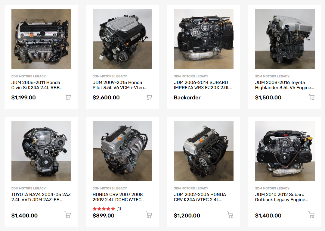 JDM Engines & Transmissions for Sale in California