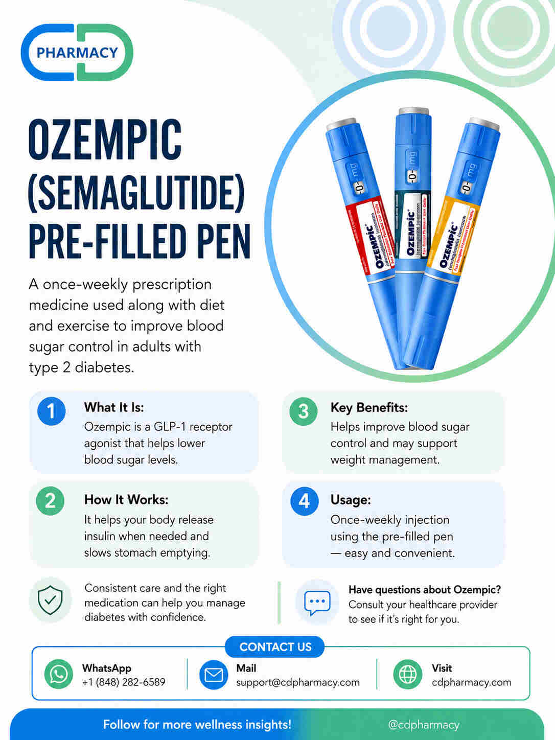 Ozempic (Semaglutide) Pre-filled Pen USA Shop Online